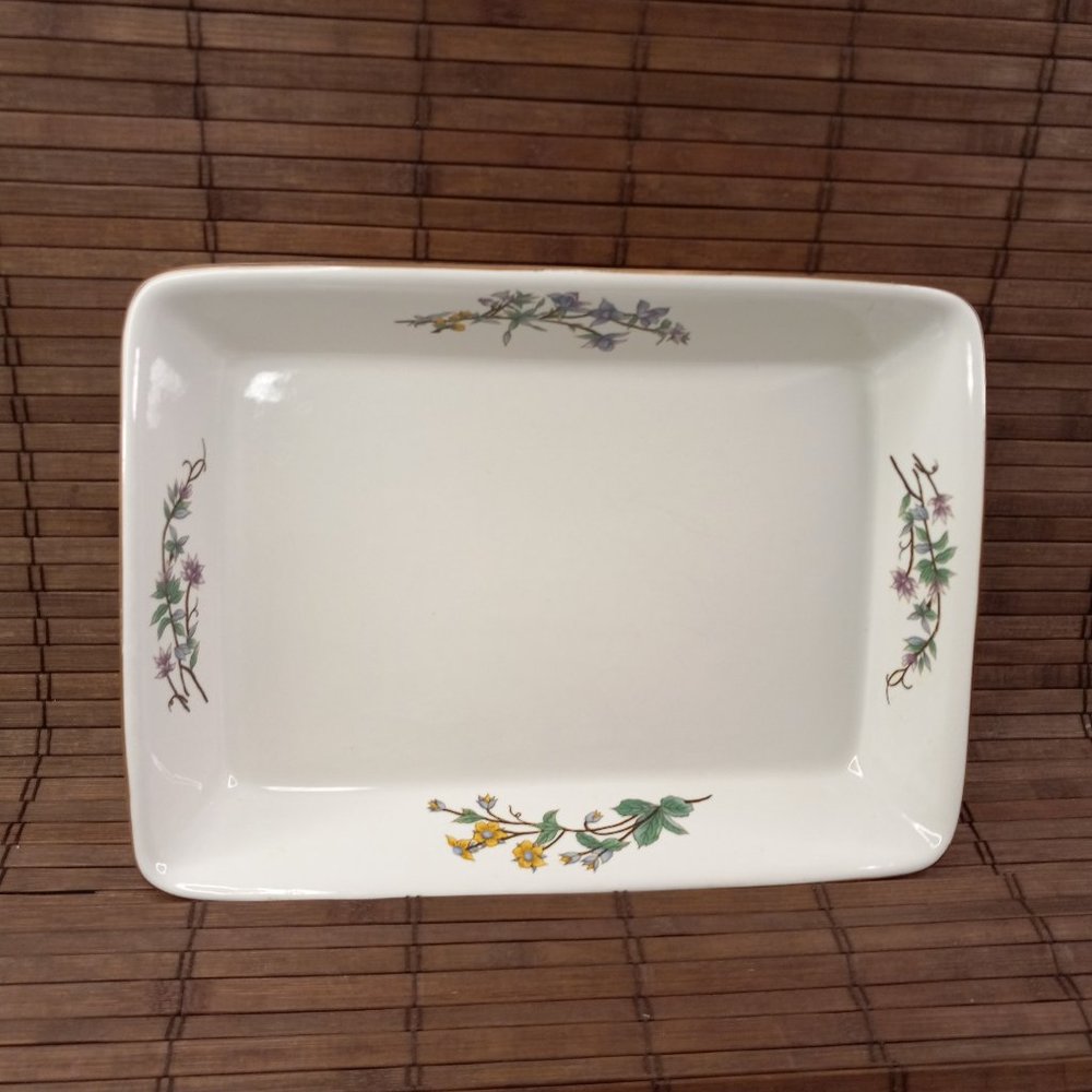 Woodhill Baking Dish Floral 12 x 9 Rectangular Ceramic Fine Bakeware Casserole